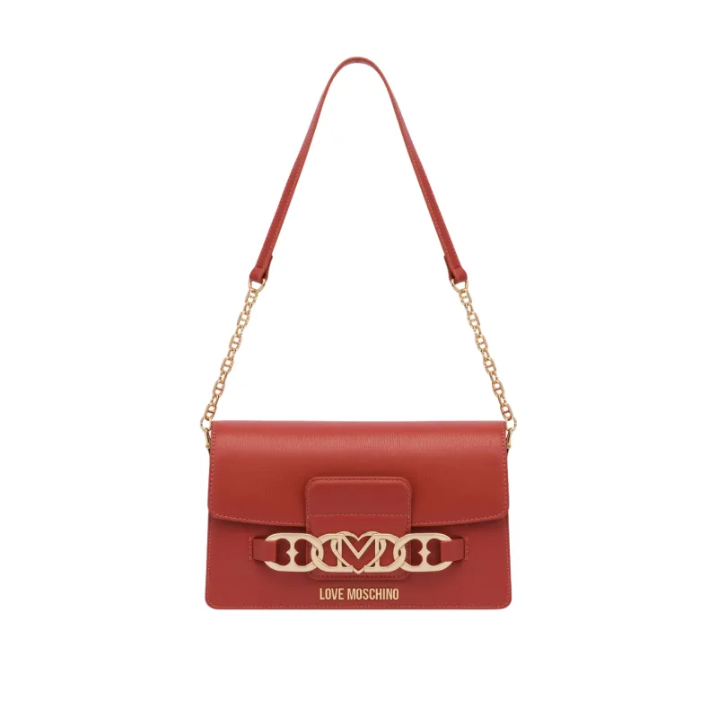 Borsa a spalla donna Love Moschino, ruggine