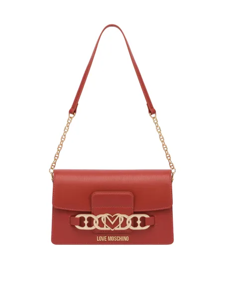 Love Moschino Umhängetasche mit Überschlag, rostfarben