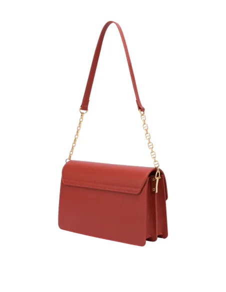 Love Moschino shoulder bag with flap, rust
