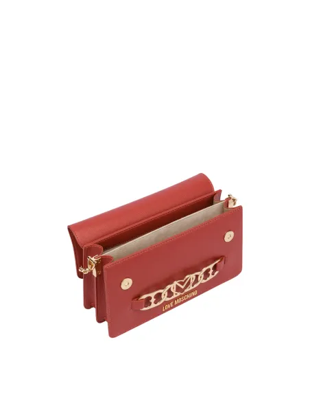 Love Moschino shoulder bag with flap, rust