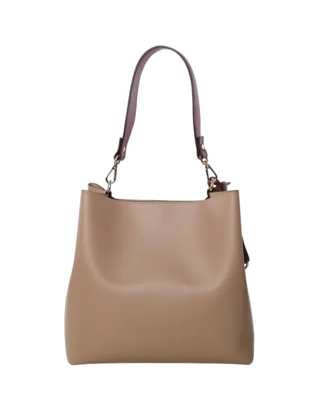 Livia Gianni Notaro leather shoulder bag, taupe