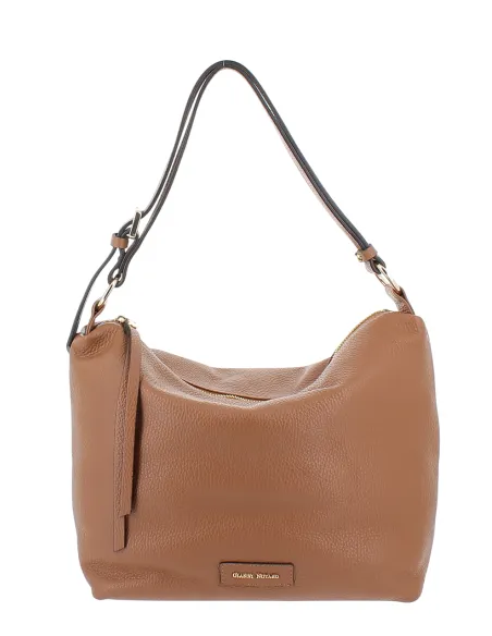 Borsa a spalla media in pelle Gianni Notaro, marrone