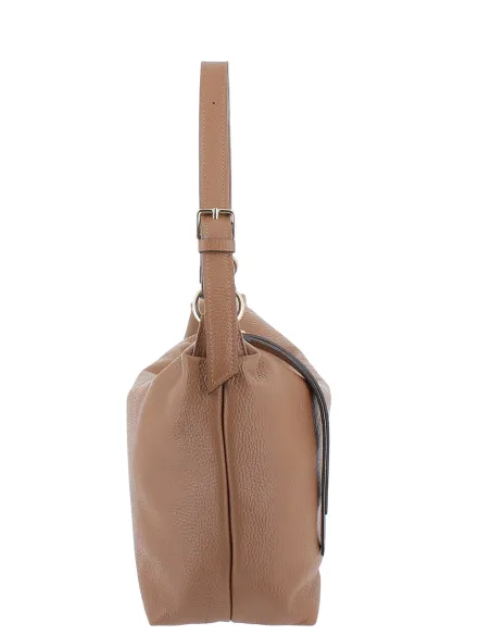 Borsa a spalla media in pelle Gianni Notaro, marrone