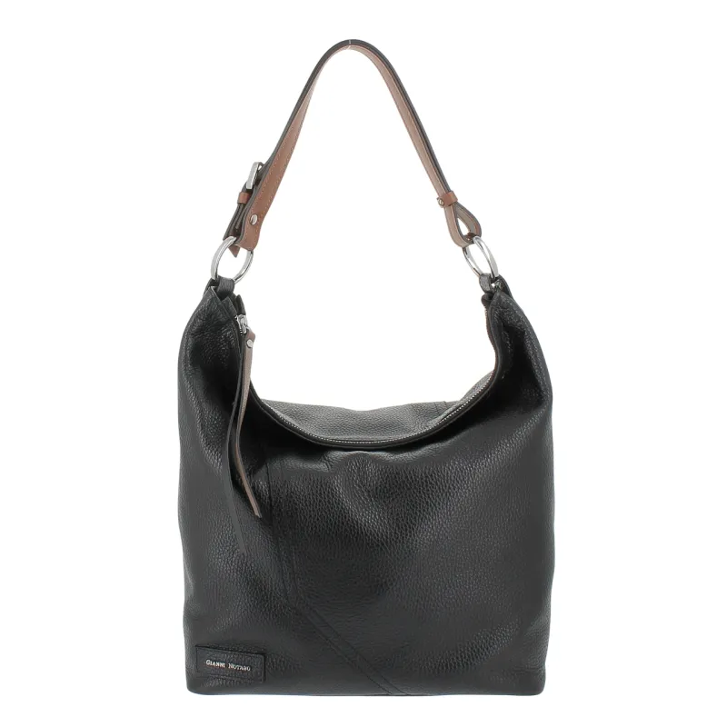 Gianni Notaro Schultertasche, schwarz