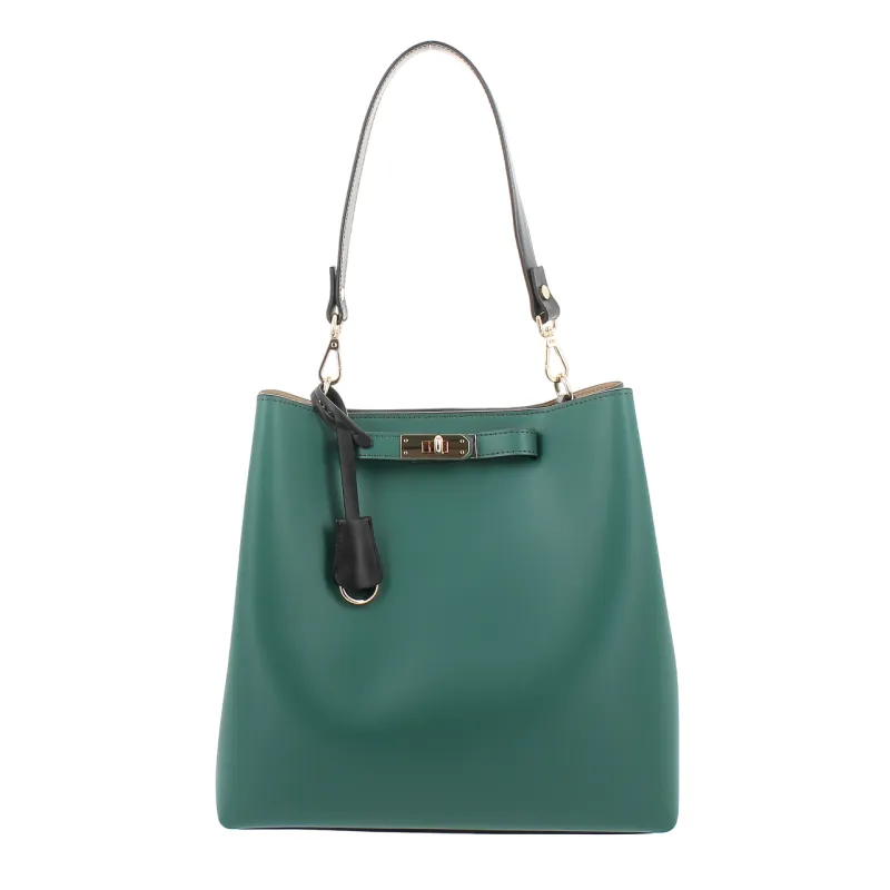 Livia Gianni Notaro leather shoulder bag, green