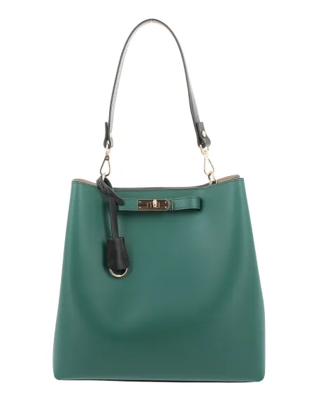 Livia Gianni Notaro leather shoulder bag, green