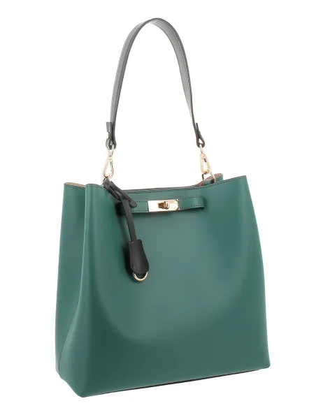 Livia Gianni Notaro leather shoulder bag, green