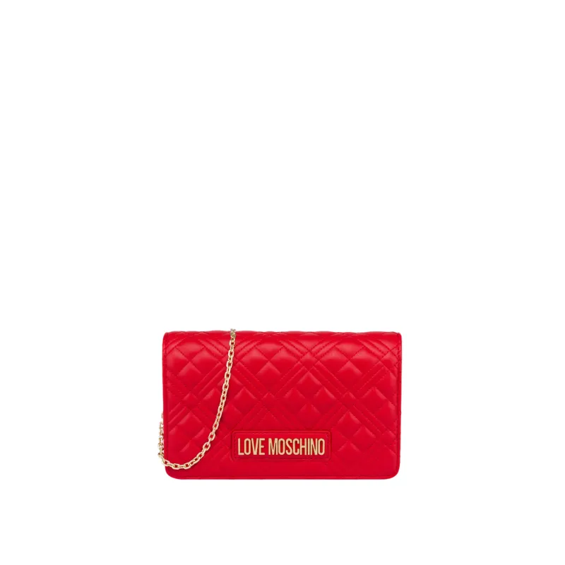 Love Moschino quilted clutch bag, red