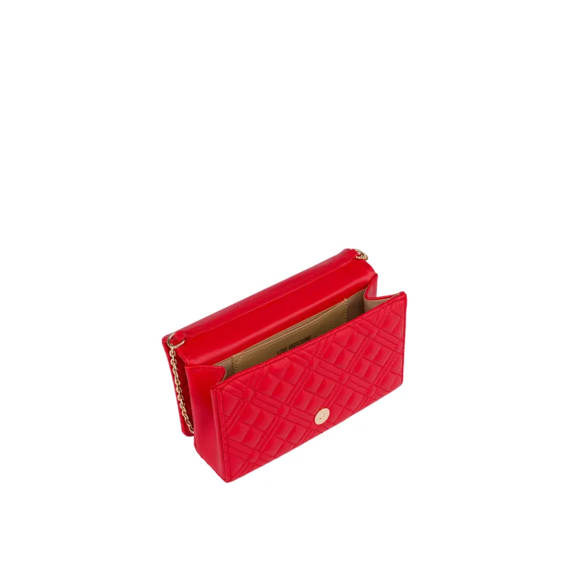 Love Moschino quilted clutch bag, red 2