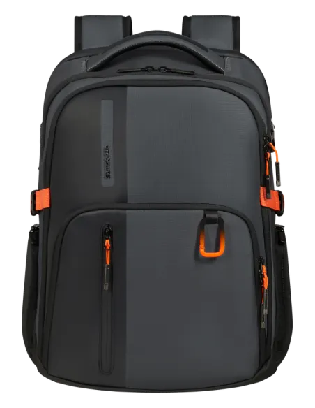 Samsonite Biz2Go Computer-Rucksack aus recyceltem Stoff, graphite-apricot