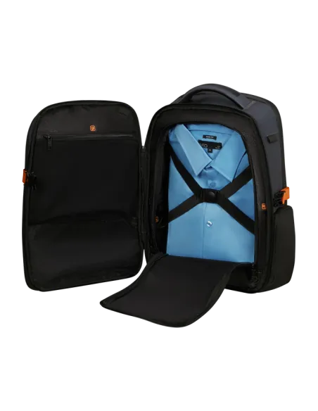 Samsonite Biz2Go Computer-Rucksack aus recyceltem Stoff, graphite-apricot