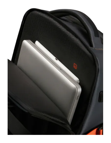 Samsonite Biz2Go Computer-Rucksack aus recyceltem Stoff, graphite-apricot