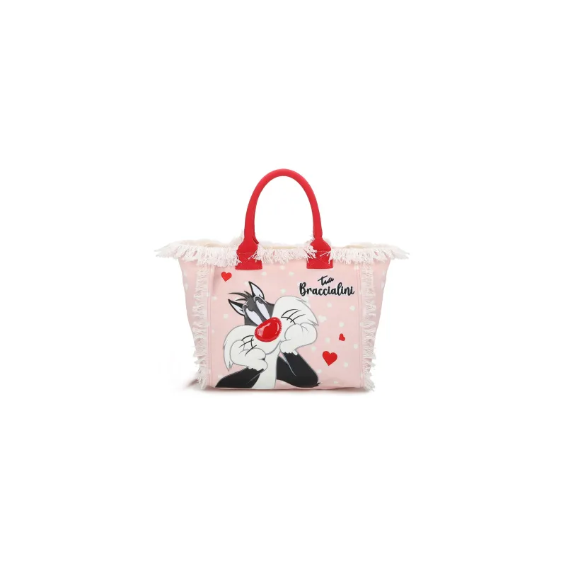 Braccialini Summer Looney Tunes fabric handbag