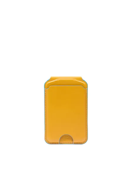 Portacarte di credito MagSafe con tracker ricaricabile Piquadro, giallo