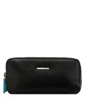 Herren-Clutch-Tasche mit drei Fächern mit Reißverschluss Piquadro Blue Square, schwarz