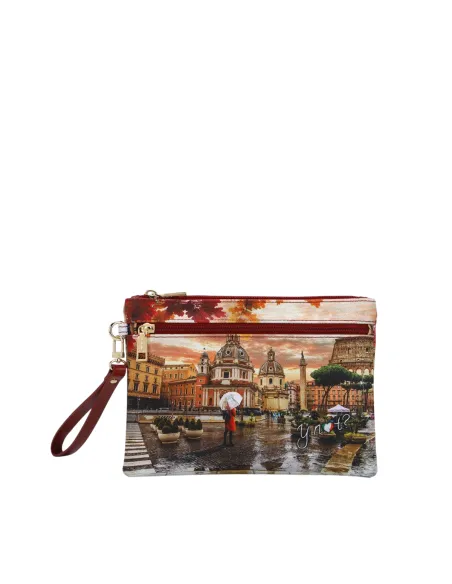 Ynot mittlere clutch bag mit griff, rome raining
