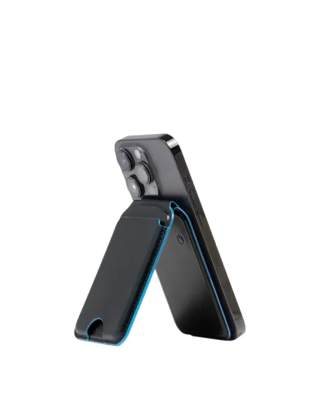 Portacarte di credito MagSafe con tracker ricaricabile Piquadro, nero