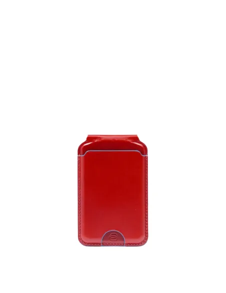 Portacarte di credito MagSafe con tracker ricaricabile Piquadro, rosso