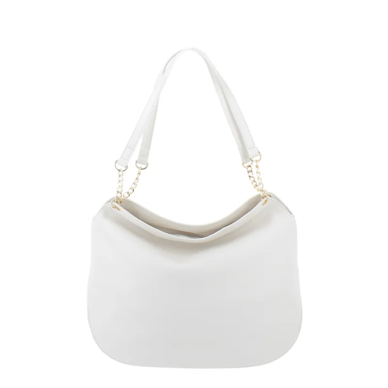 Borsa a spalla Love Moschino, avorio