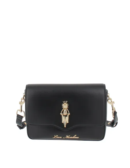 Love Moschino Umhängetasche mit Überschlag, schwarz