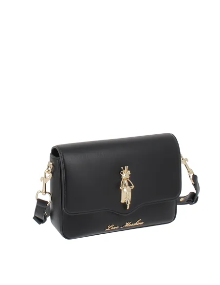 Love Moschino shoulder bag with flap, black