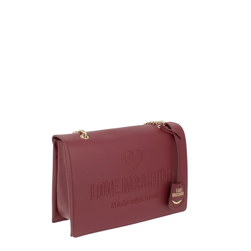 Love Moschino Damen-Umhängetasche, Wein 2