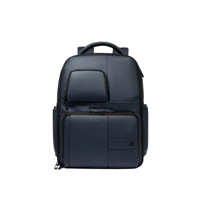 Piquadro 15.6" Laptop-Rucksack aus wasserdichtem Stoff, blau