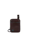 Kleine Ledertasche Blue Square Dunkelbraun