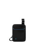 Kleine Ledertasche Blue Square Schwarz