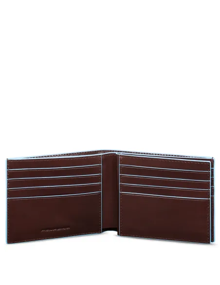 Piquadro Blue Square Herren Ledergeldbörse mit Kartenhalter Flyer, Dunkelbraun