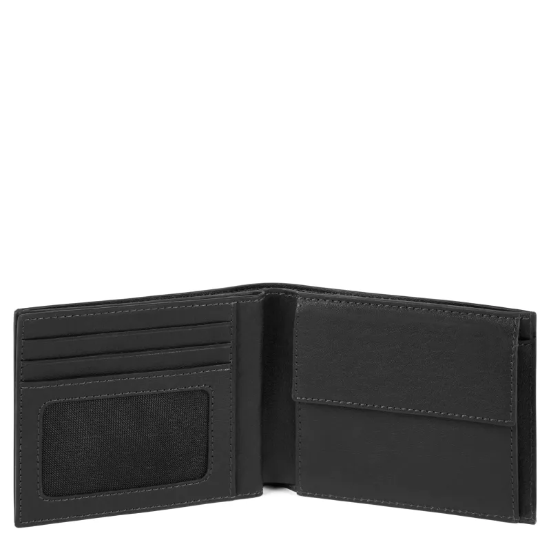 Piquadro B3 men's wallet with coin purse and document...