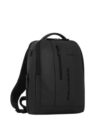 Piquadro Urban 14" Leather Computer Backpack, black