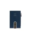 Porta banconote e carte di credito con estrazione facilitata e zip esterna The Bridge, blu