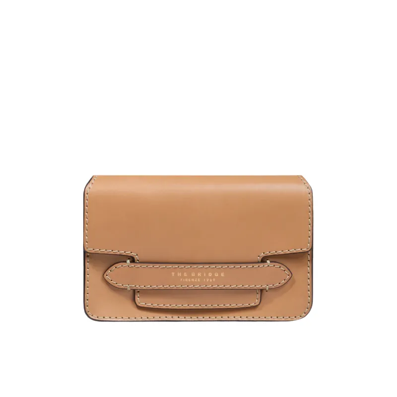 Borsa a tracolla con pattina The Bridge Lucrezia, marzapane