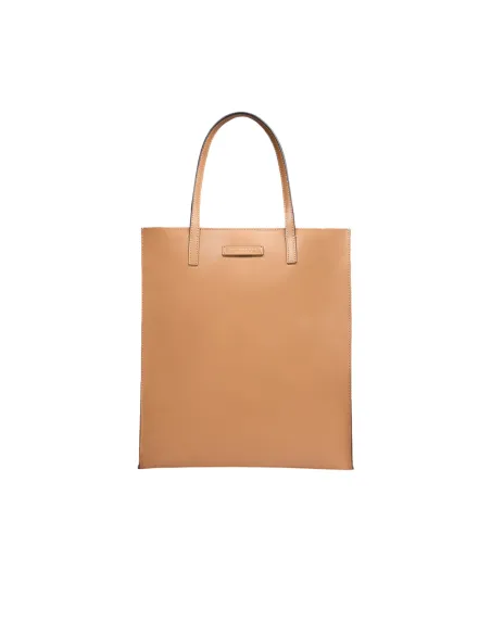 Shopping verticale con chiusura con zip The Bridge Mirra, marzapane