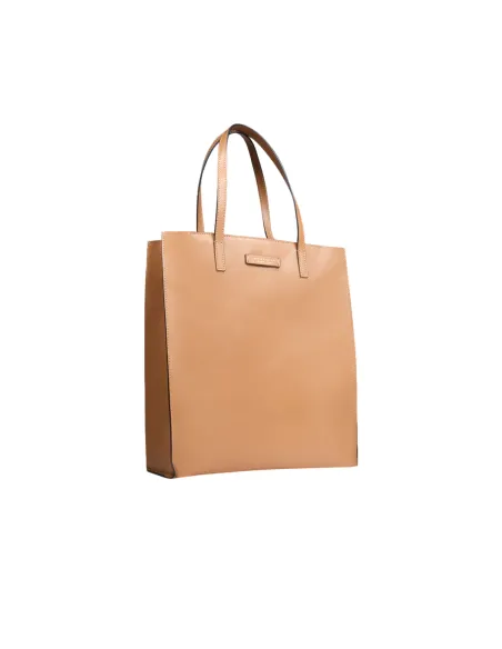 The Bridge Mirra shopping bag with zip fastener, Marzipan