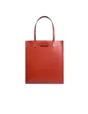 Shopping verticale con chiusura con zip The Bridge Mirra, arancio bruciato