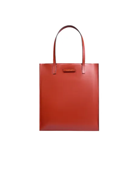 The Bridge Mirra shopping bag with zip fastener, Burnt Orange