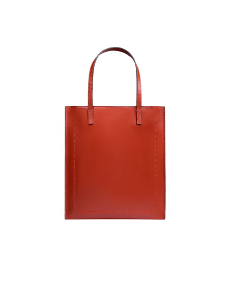 The Bridge Mirra shopping bag with zip fastener, Burnt Orange
