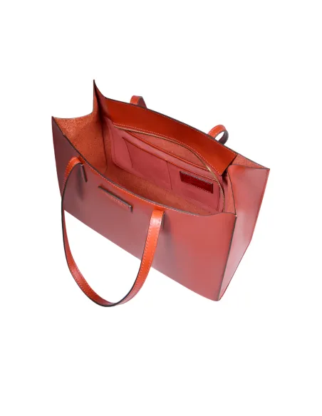 Shopping The Bridge Mirra con chiusura con zip, arancio bruciato