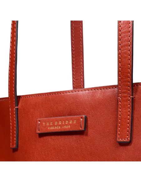 Shopping The Bridge Mirra con chiusura con zip, arancio bruciato