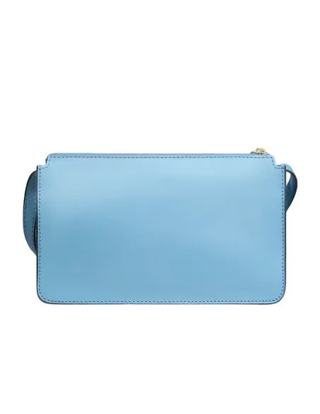 Borsa a tracolla con tasche esterne The Bridge Lucrezia, azzurra