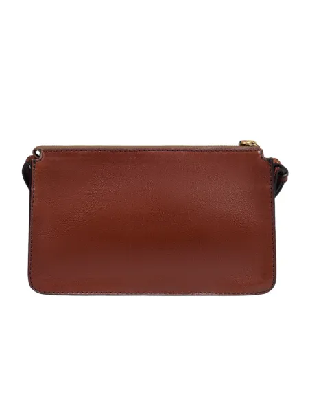 The Bridge Lucrezia cross-body bag with front pockets, brown