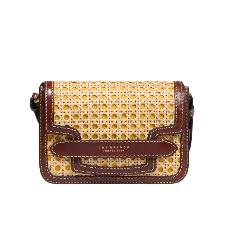 The Bridge Lucrezia cross-body bag in Vienna straw