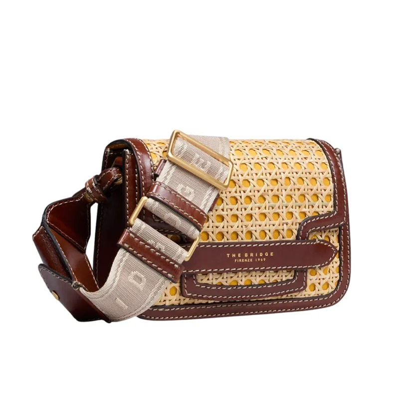 The Bridge Lucrezia cross-body bag in Vienna straw 2