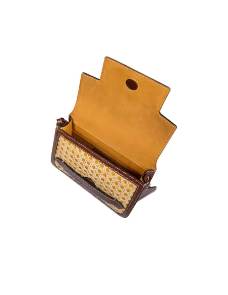 The Bridge Lucrezia cross-body bag in Vienna straw