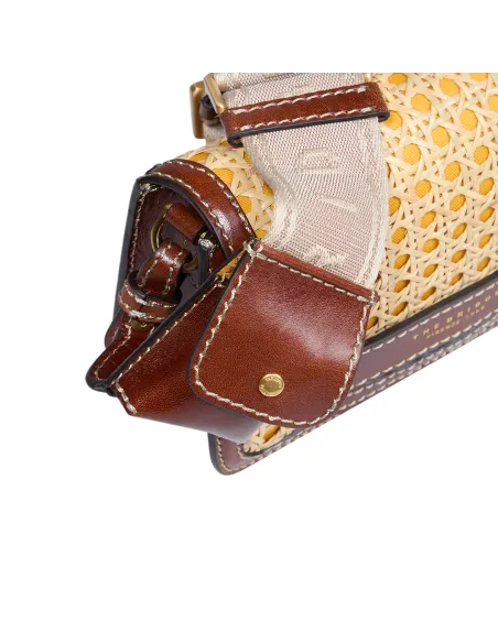 The Bridge Lucrezia cross-body bag in Vienna straw