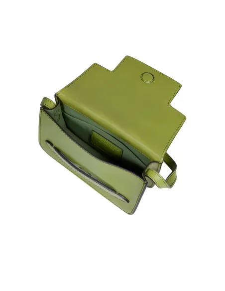 Tracolla in pelle con pattina, pistacchio