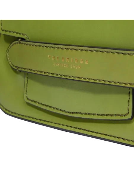 Tracolla in pelle con pattina, pistacchio