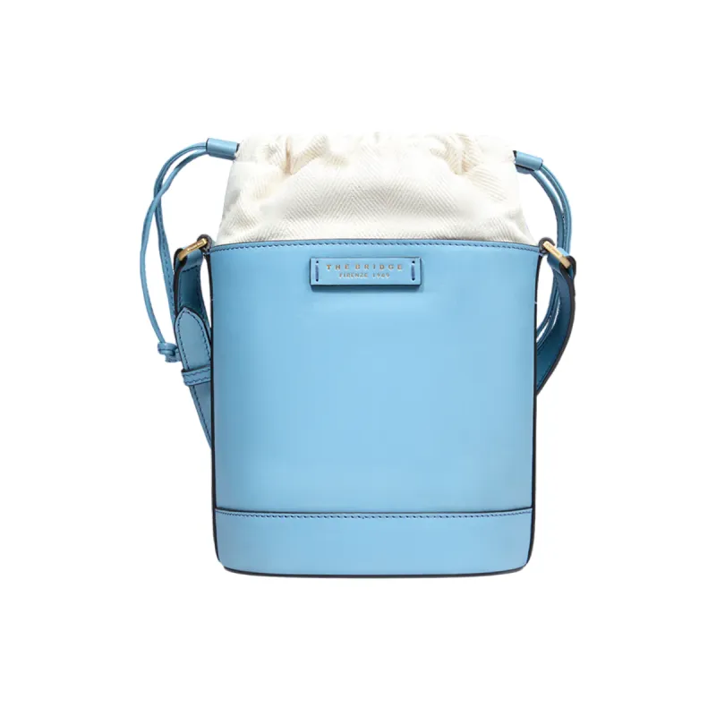 Borsa a secchiello The Bridge Greta, azzurro